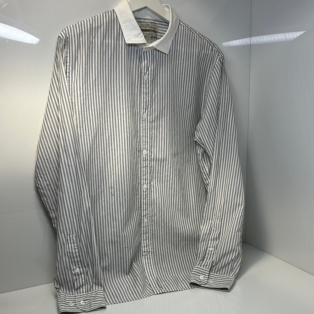 Men's Striped Button-Down Shirt